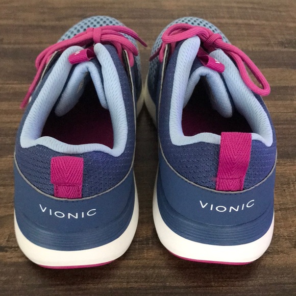 Vionic Mesh Lace-Up Athletic Sneakers - Coro - indigo a395066 - Picture 3 of 6
